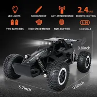 1:16 2.4G Model 2WD High-Speed Off-road RC Car With LED Light Remote Control Climbing Vehicle Outdoor Trucks Car Gifts Kids Toys 2