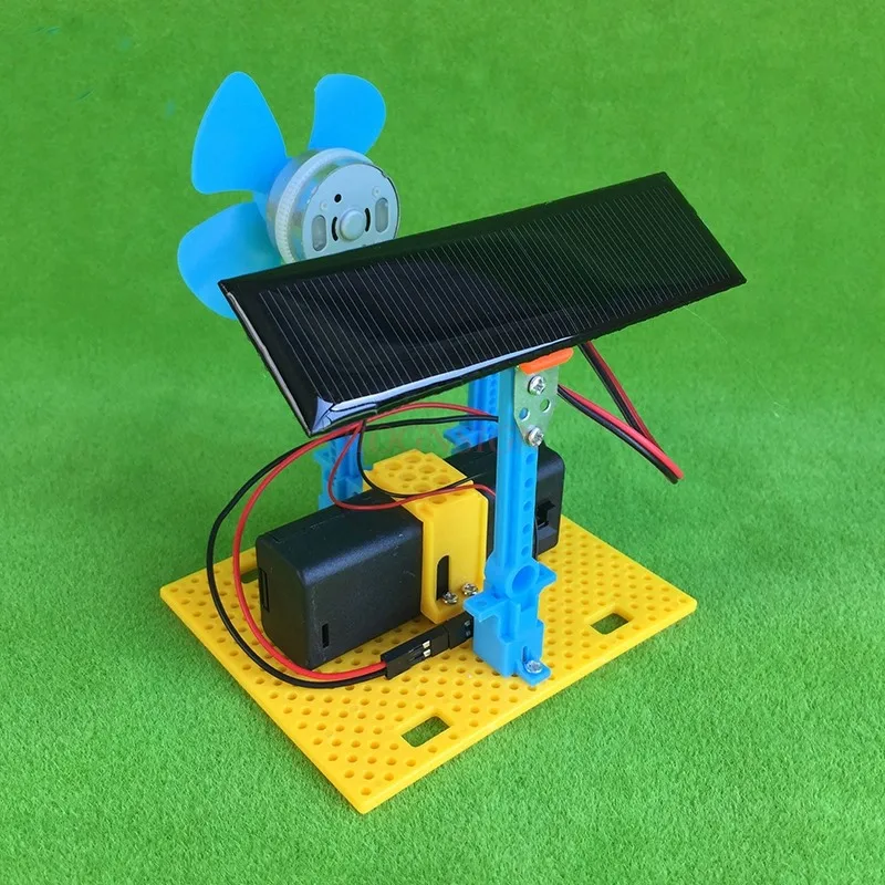 

Solar LED fan energy storage technology small production gizmo physics experiment material manual innovation Physics teaching