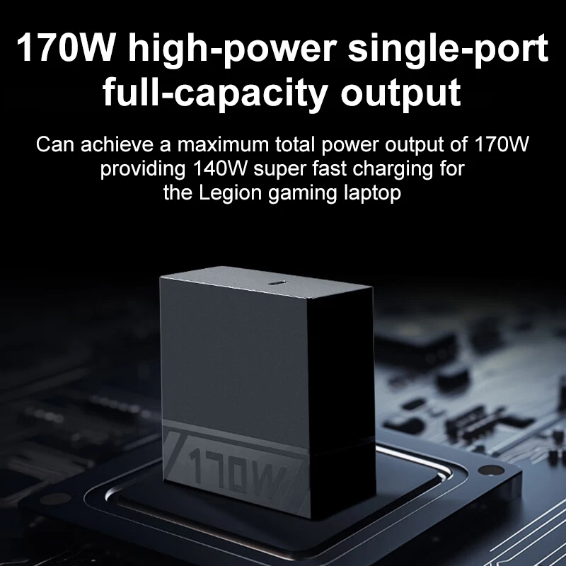 레노버 리전 C170W Gan 충전기 Cto2C 케이블 원투투 Y 스플리터 USB-C 고속 충전 140W+30W 노트북 및 휴대폰용