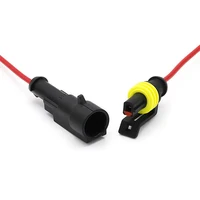 1Pin Waterproof AMP Auto Connector 18AWG Male Female with Wire Quick Disconnect for Truck DJ7011-1.5-11/21 OEM 282079-2/282103-1 4