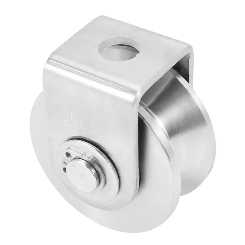 4X 2 Inch V Type Pulley Roller 304 Stainless Steel Sliding Gate Roller Wheel Bearing For Material Handling And Moving 3
