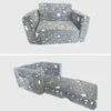 Cute Children's Sofa Flip Open Sofa Plush Toddler Chair Lazy Sofa Mini Seat Children's Backrest Bed Sofa Armchair Babies Couch 6