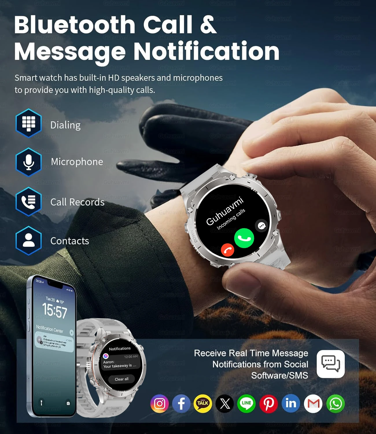 2025New military GPS Swim Sport Men Smart Watch 10ATM Waterproof Dual-Band GNSS Clock Compass Altimeter Call 730mAh Smartwatch