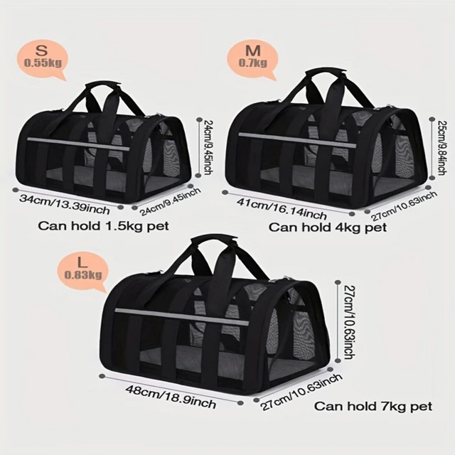 Dog Carrier, Cat Carriers, Airline Approved , For Small Medium Dogs Cats Puppies, Collapsible Soft Sided Travel Puppy Carrier Ba 2