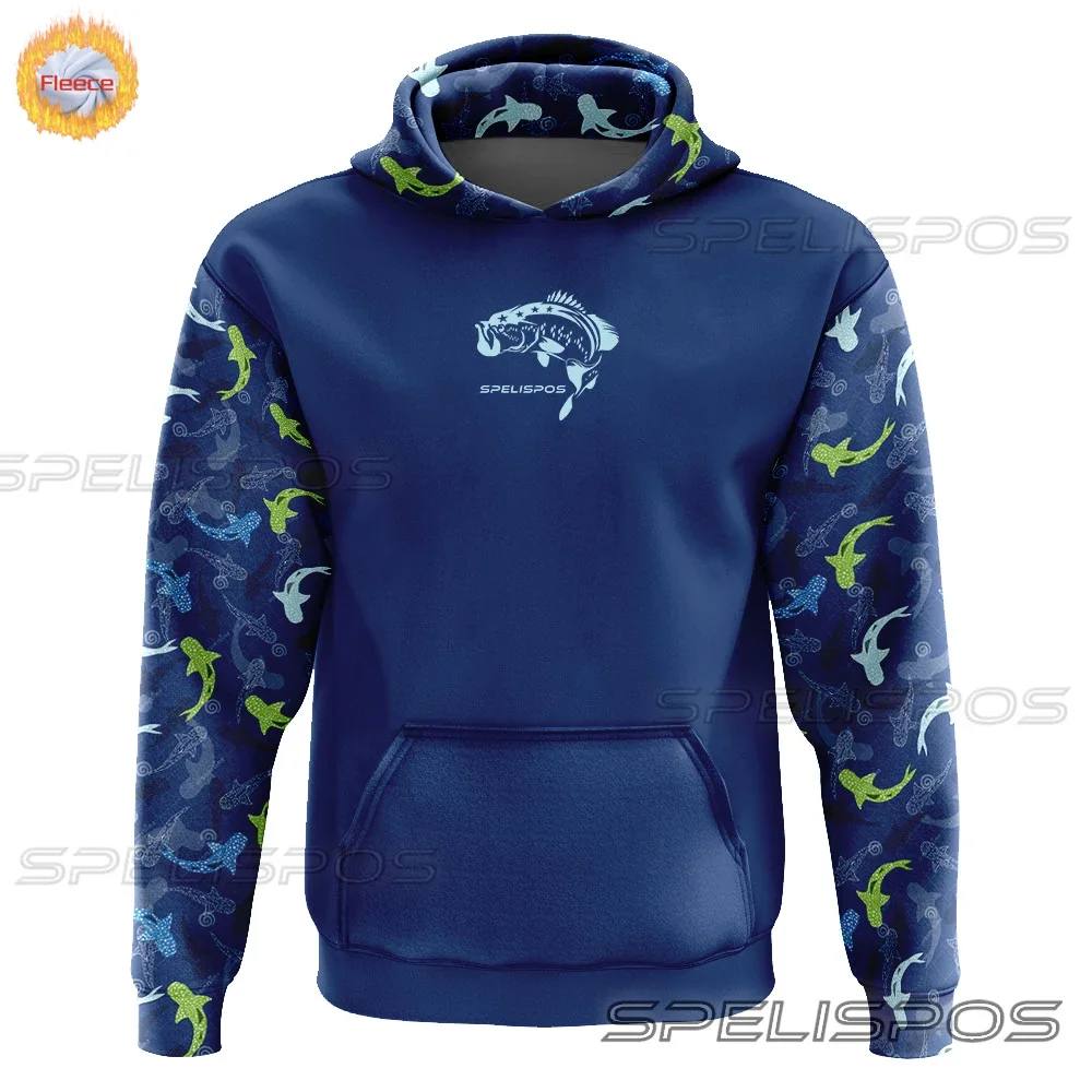 

Зимняя мужская одежда для рыбалки, теплая куртка, свитер, Повседневная Уличная спортивная одежда с длинными рукавами и капюшоном, одежда для рыбалки с карманами