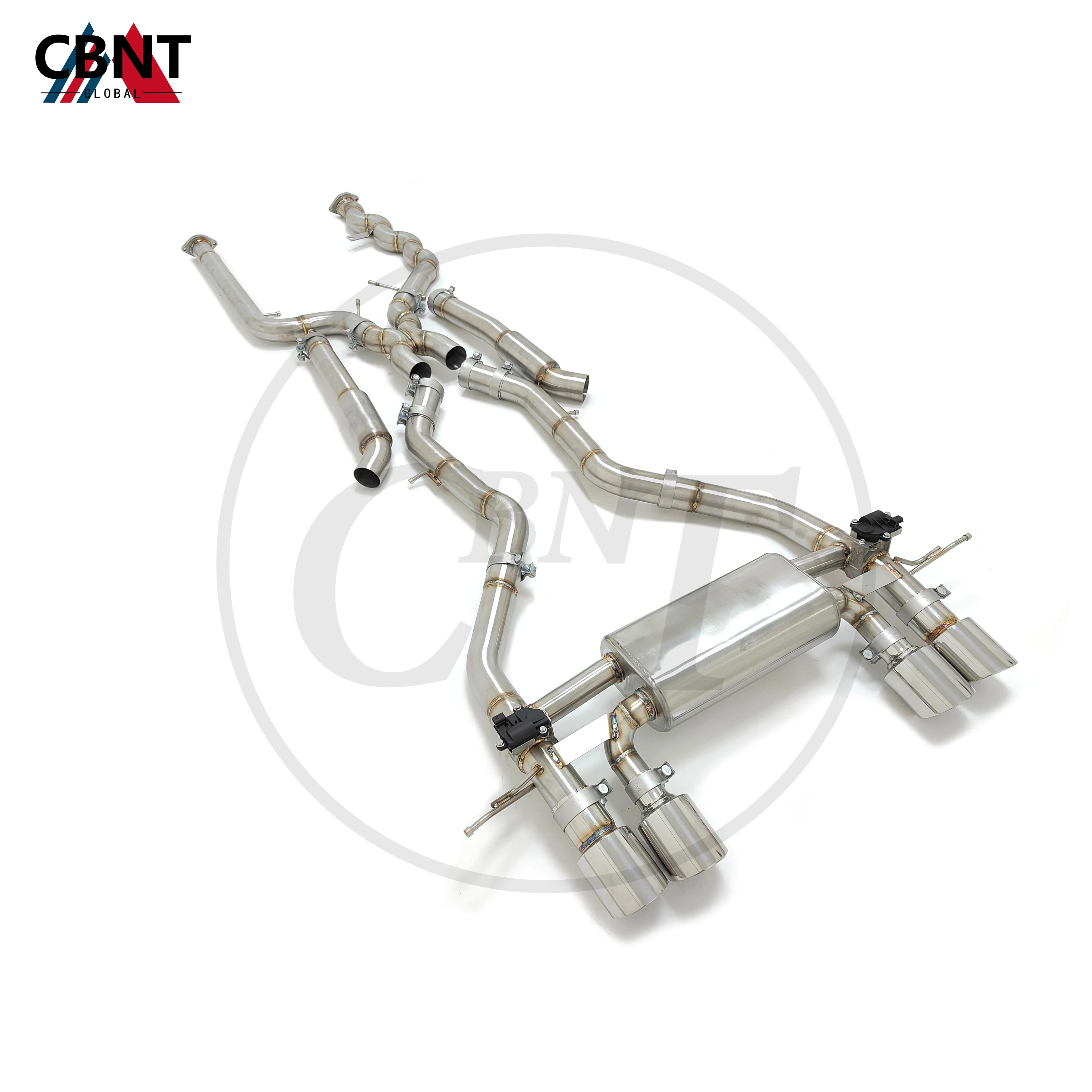 

CBNT Valved Exhaust Catback for BMW M2 M3 M4 X3M X4M 2020-2023 Equal Length Mid Pipe Performance Exhaust-pipe with Valve Muffler