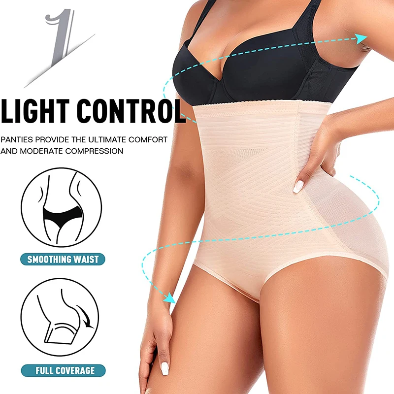 High Waisted Women Thong Panty Shapers for Tummy Control Slimming Butt Lifter Belly Shaping Waist Trainer Body Shapewear