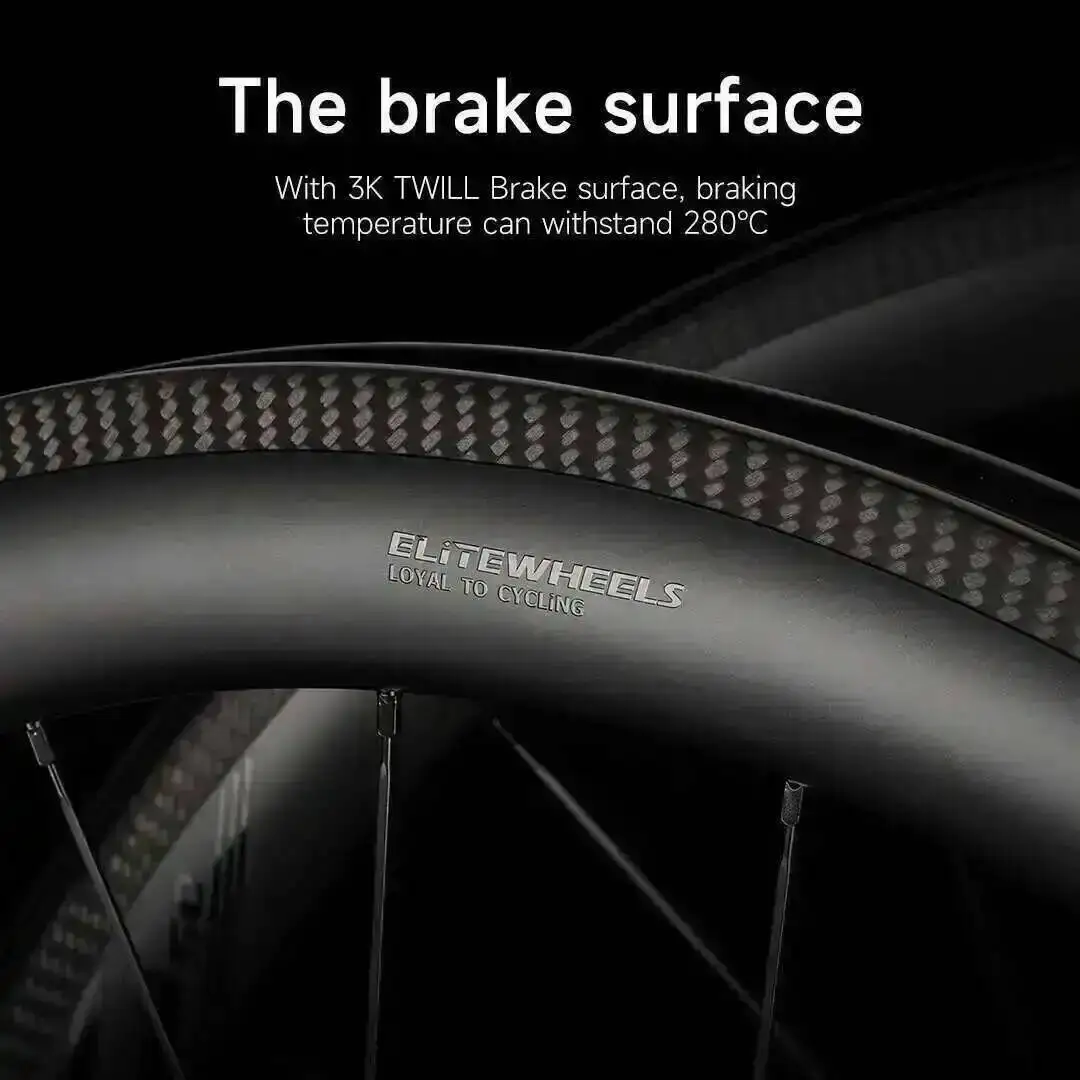 ELITEWHEELS 700c ロードカーボンホイール UD 仕上げ UCI 品質カーボン