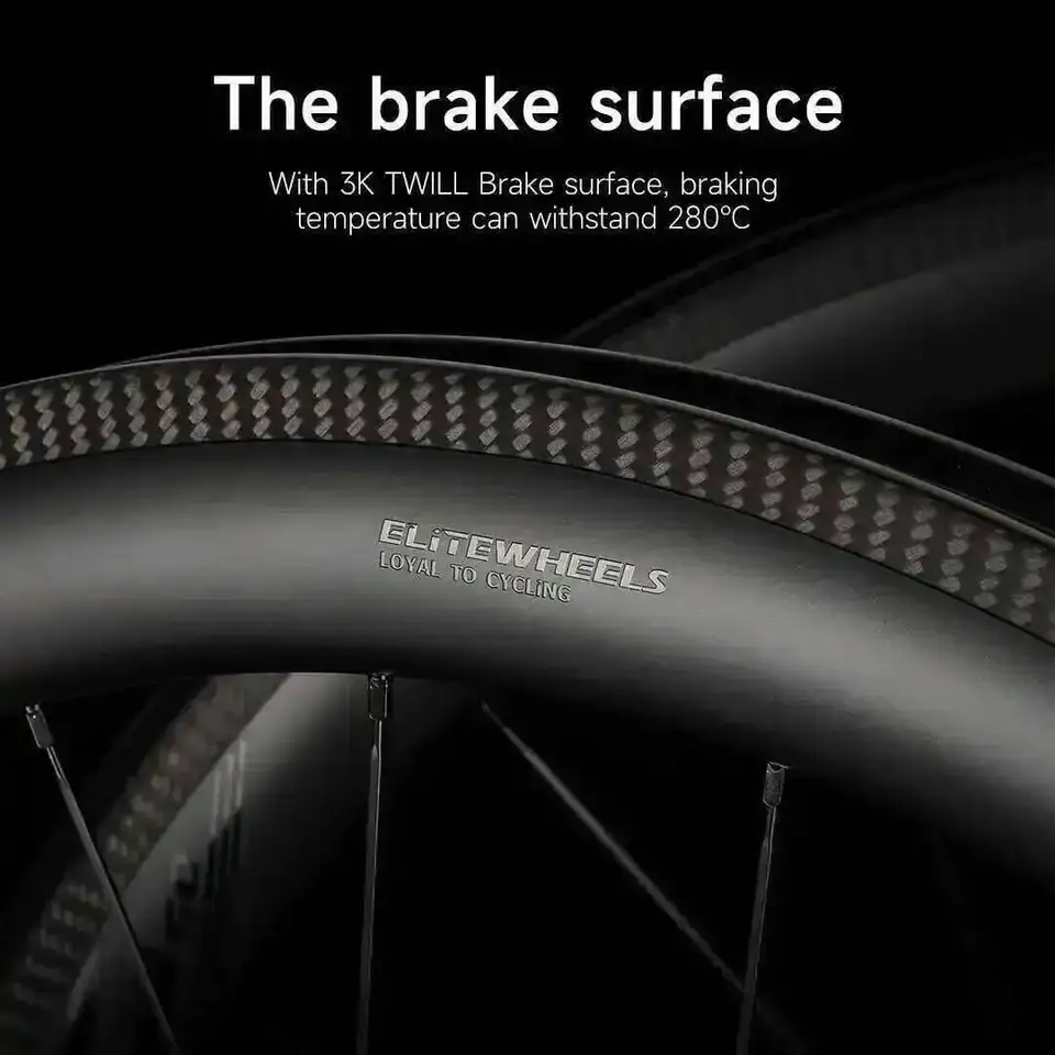 ELITEWHEELS 700c ロードカーボンホイール UD 仕上げ UCI 品質カーボン