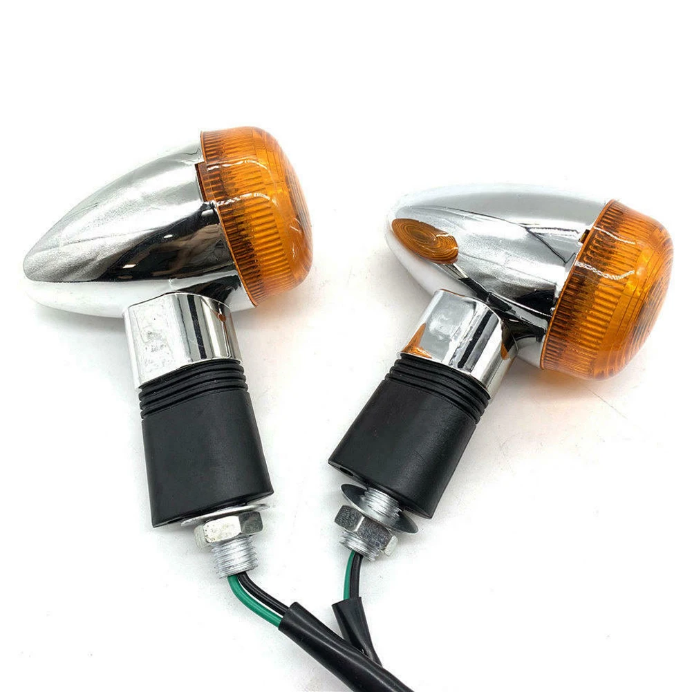 2pcs Motorcycle Turn Signals Lights For Honda Shadow VT 750 1100 VTX 1300 1800 C For Yamaha Kawasaki Universal RETRO Turn light