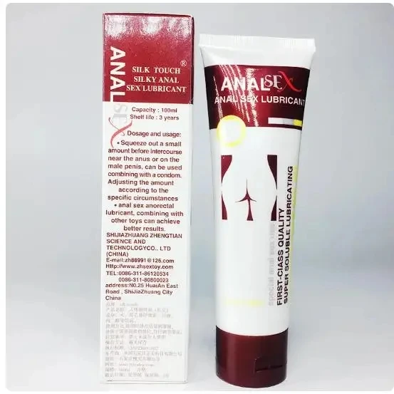 Sexual Lubricant 100ml Silk Anal Analgesic Grease Sex Lubricant Water-Based Pain Relief Anti-pain Gel Anal Cream Sex Oil for Adults Gay Women Men