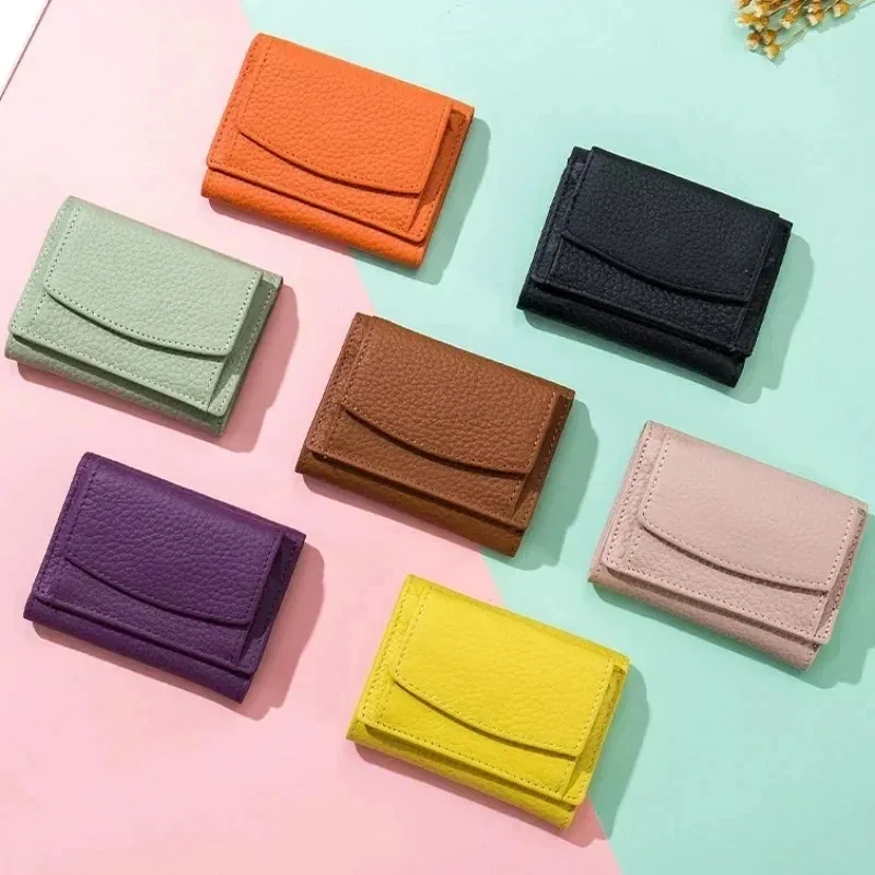 Elegant Genuine Leather RFID Wallet – Luxurious Slim Clutch with Coin Purse