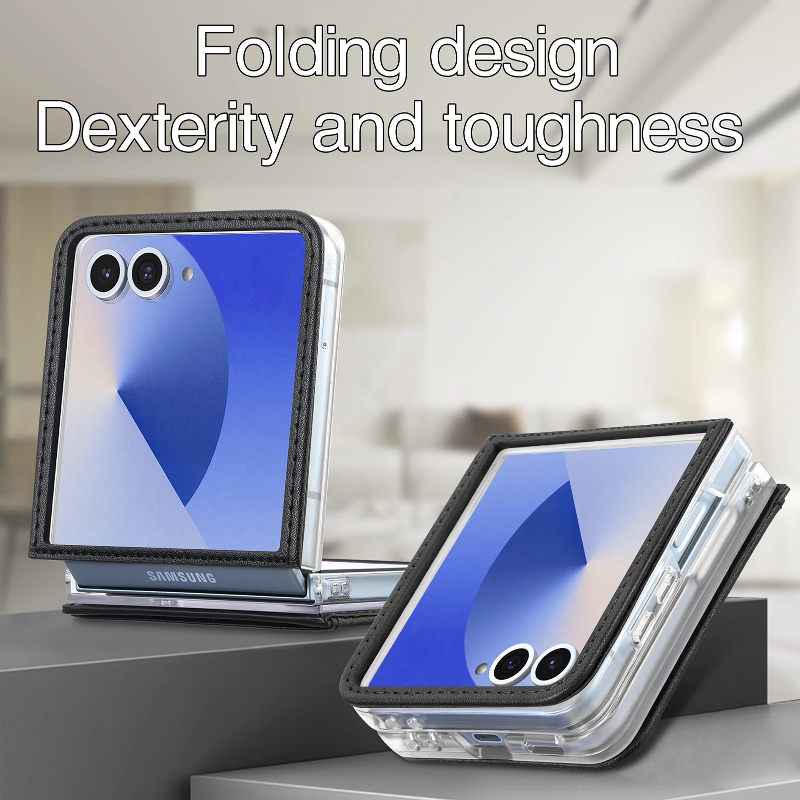 Leather Anti-Falling Card Pocket Case for Samsung Galaxy Z Flip Series