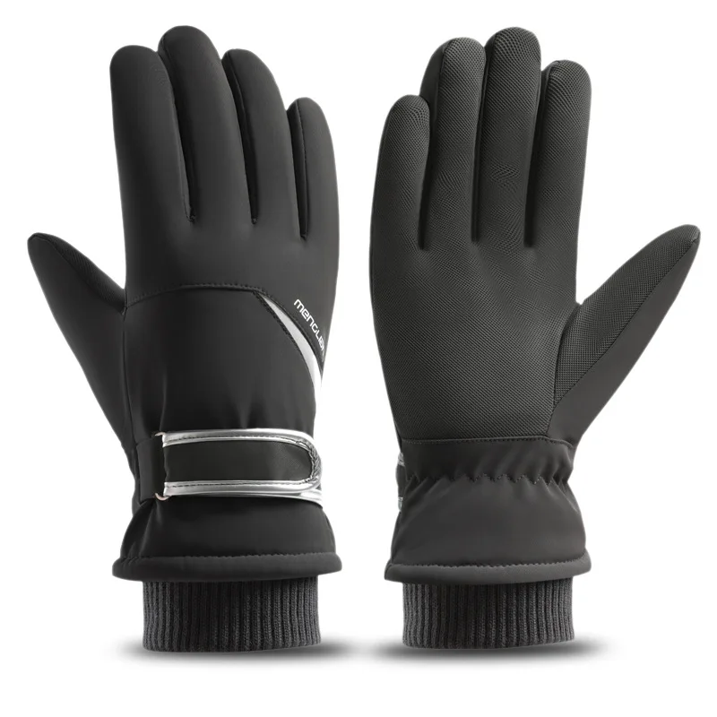 

Warm Gloves Winter Men's Non-slip Windproof Plus Fleece Thickened Full Palm Touch Screen Sports Cycling Warm Gloves Winter