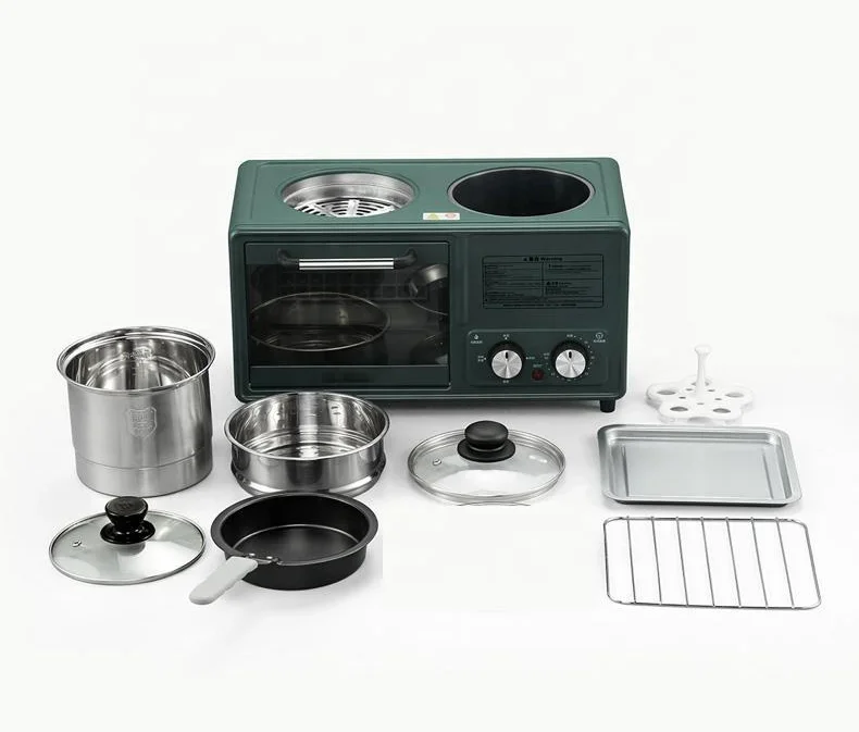 Multi Function Breakfast Maker Machine With Toast Oven Frying Pan Boiler Steamer 4 In 1 Breakfast Machine