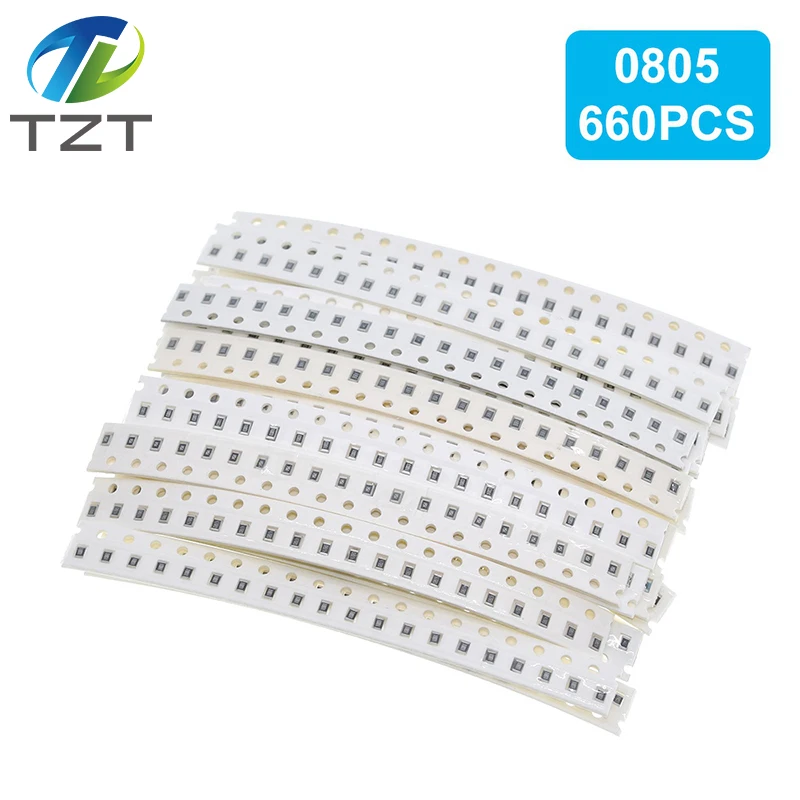 1 TASCHE = 1 Ohm-1 M Ohm 1 % 33 Werte x 20 Stück = 660 Stück Muster-KIT 0603 0805 1206 SMD-Widerstandskit, sortiertes KIT DIYTZT – Detail 6