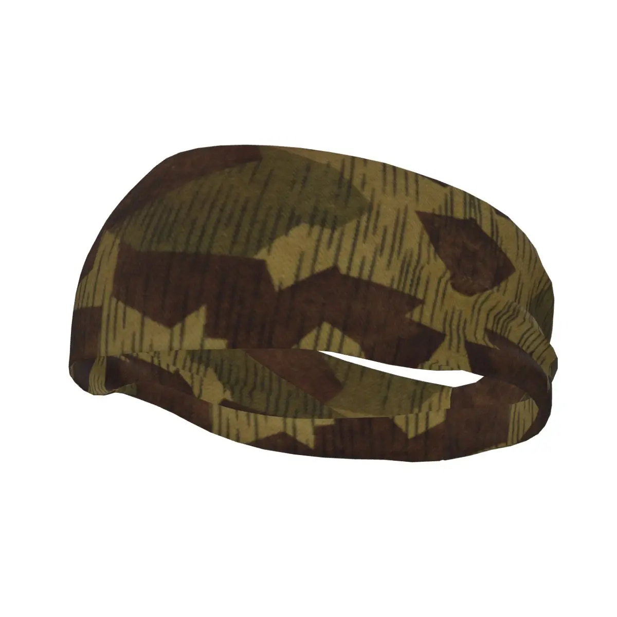 

German Splittertarn Camo Headband Women Men Non Slip Military Army Camouflage Moisture Wicking Athletic Sweatband for Cycling