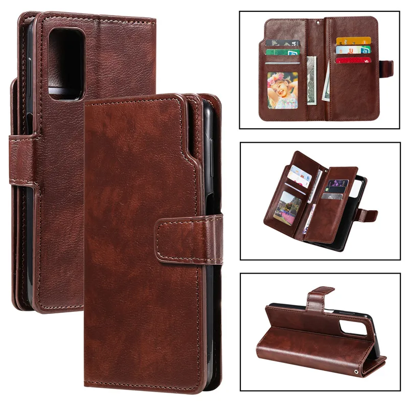 

Multi Card Holder Leather Wallet Case For Samsung Galaxy A90 A80 A72 A52 A42 A32 A12 5G A21S A81 A71 A51 4G 5G A70S Phone Cover