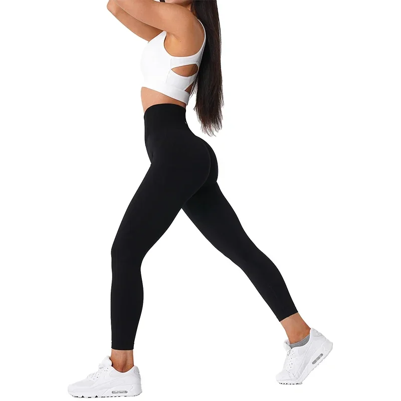 Sports Leggings Yoga Pants Sports Pants Female Tights New Solid Seamless Leggings Women Soft Workout Tights Fitness Outfits Yoga Pants High Waisted Gym Wear Spandex Leggings