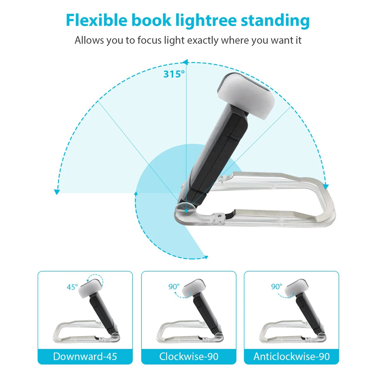 LED Light Mini Light Reading Clip Light LED Small Night USB Charging Adjustable Brightness Eye Protection Portable Night Light Book Light Mini Night Light Mini Led Light