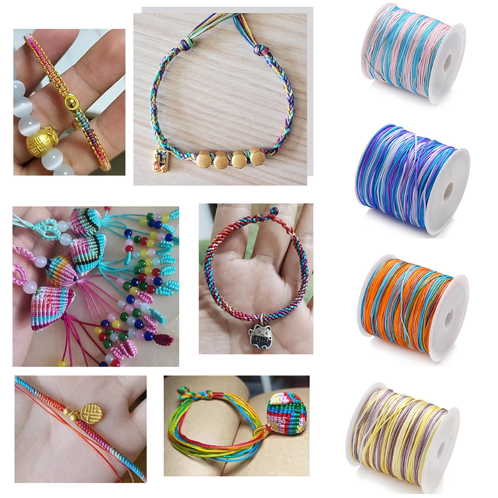 Nylon Cord Bracelet Making Jewelry  Accessories Handmade Bracelets -  95m/roll 0.8mm - Aliexpress
