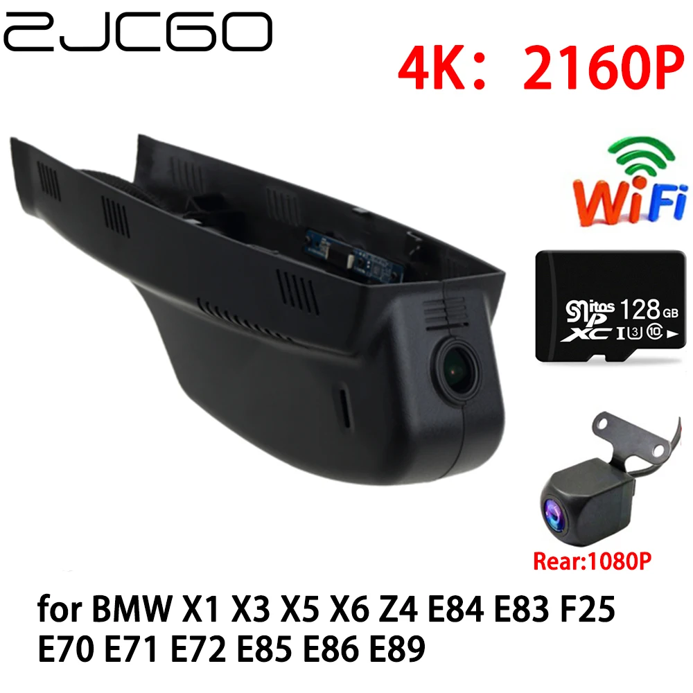 Zjcgo Car Dvr Dash Cam Wifi Front Rear Camera 2 Lens Parking Monitor For Bmw X1 X3 X5 X6 Z4 E84