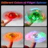 LED Light Up Fidget Spinner Luminous Finger Toy Hand Spinner Stress Reduction and Anxiety Relief Party Favors for Kids Adults 3