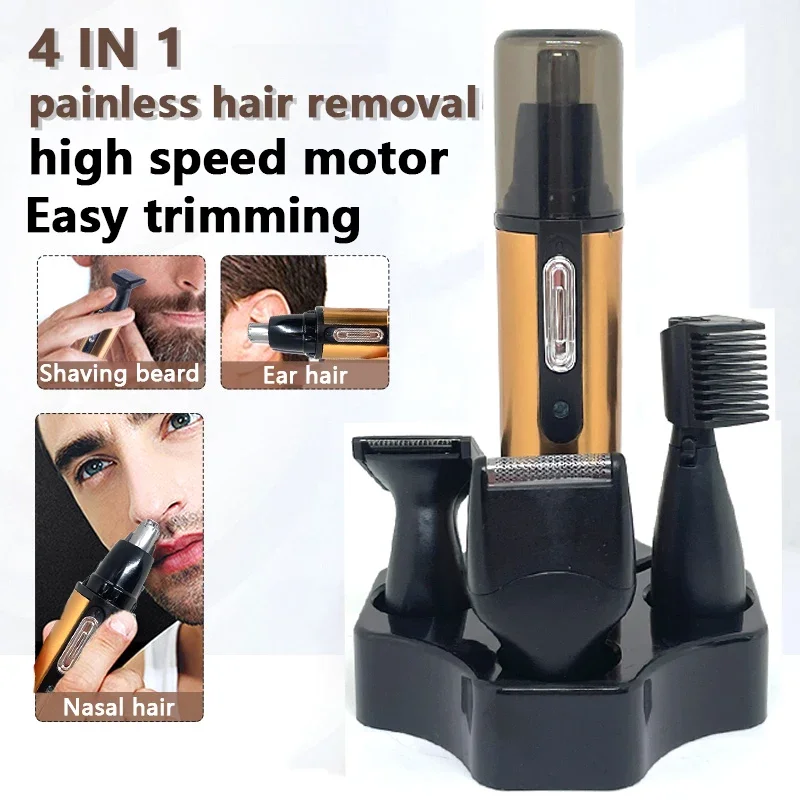 Kemei All In One Rechargeable Nose Trimmer Beard Trimer For Men&women Grooming Face Eyebrow Nose Hair Trimmer For And Ear