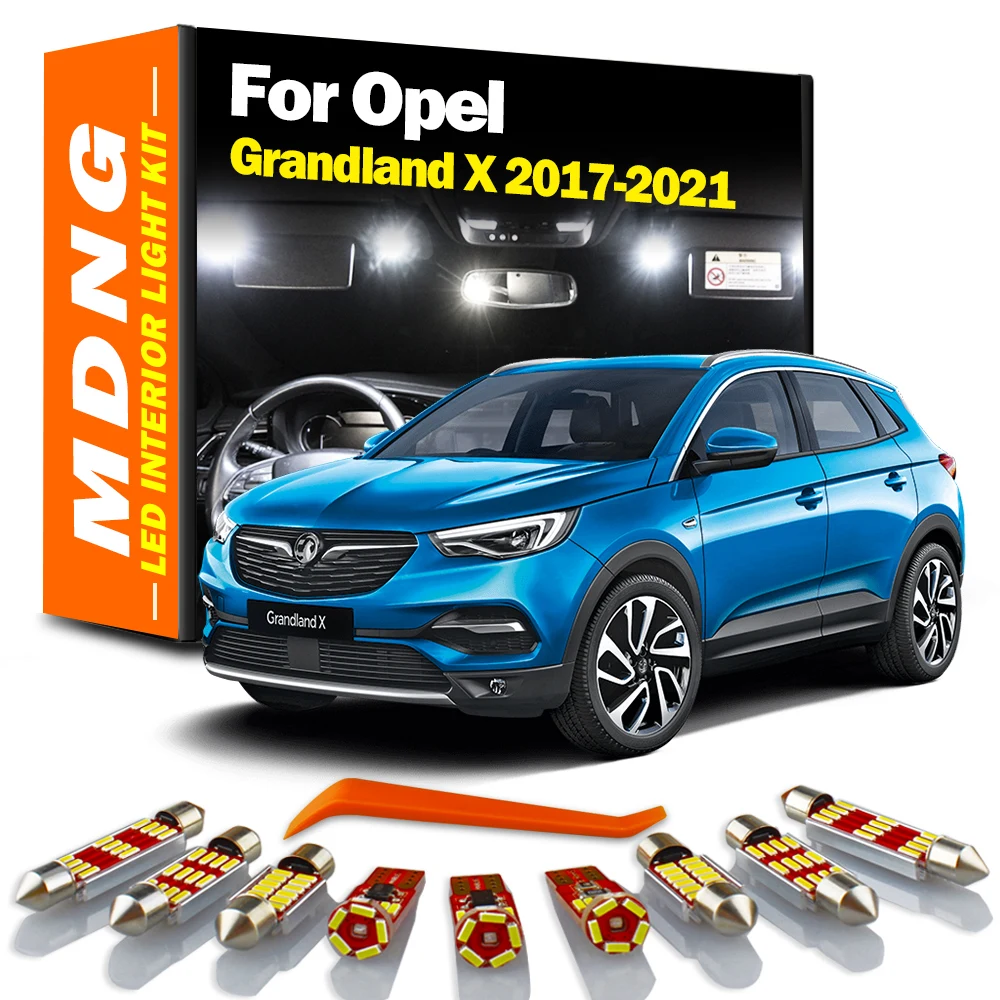 14PcsLEDInteriorDomeMapRoofTrunkLightCarBulbsKitForOpel