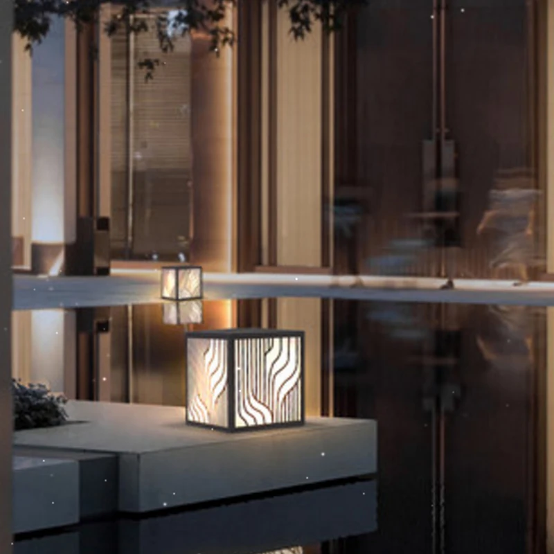 

Лампа-колонна для двора, внутреннего двора, внутреннего двора, водонепроницаемая Новая китайская уличная лампа для сада и ландшафта, настенная лампа для виллы