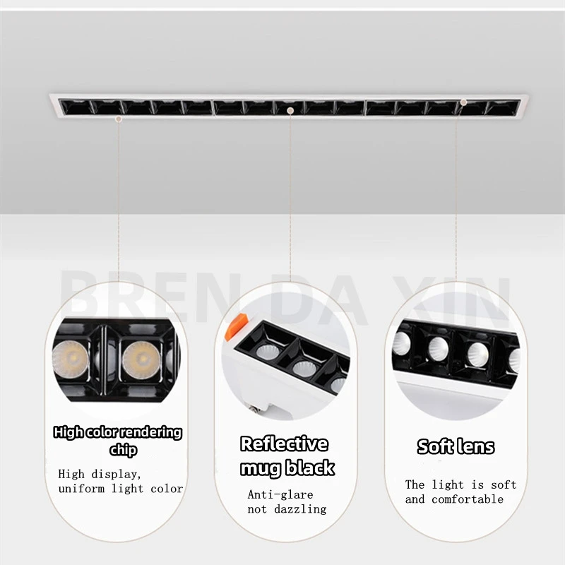 Dimmable LED downlights Spotlights 2w4w6w10W20W30W Ceiling lights COB grille lights Recessed line Indoor lighting bulbs led downlight led spotlight