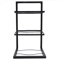 [CLOS] étagère d'évier, support de casseroles sous armoire, organisateur de rangement, poêle à frire à 3 couches, support de cuiseur à riz, fournitures de cuisine à domicile 2