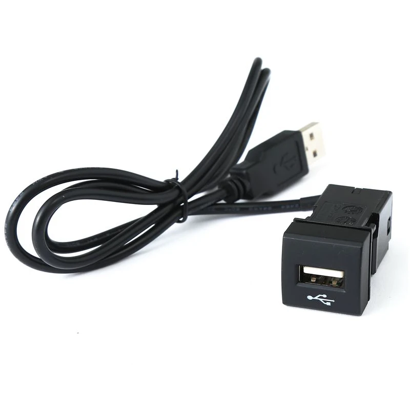 

1 шт. Автомобильный Черный USB-адаптер для входа аудио радио u-диск флэш-разъем интерфейсный кабель для Toyota Prado 18-19 Corolla