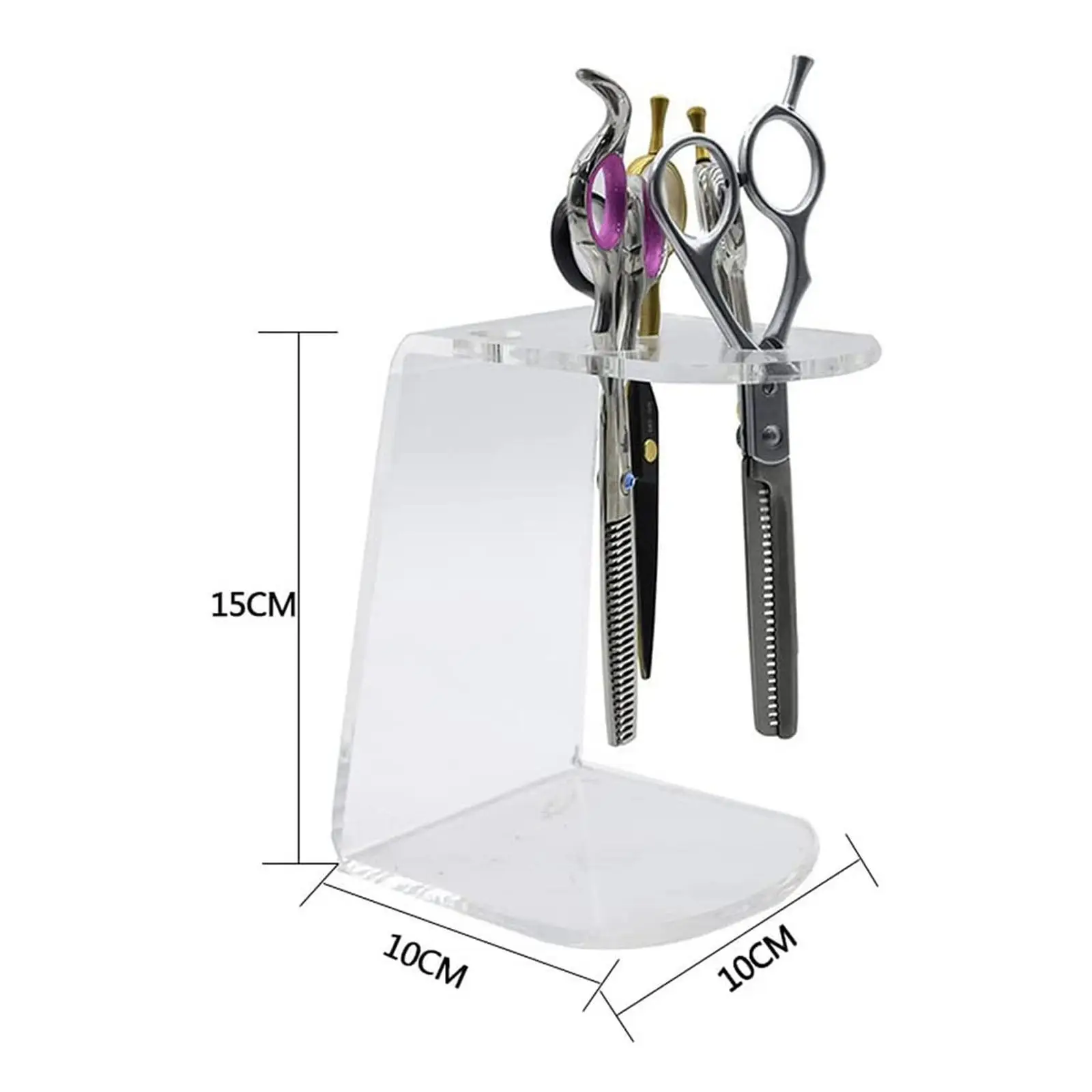 Barber Shear Holder 6 Holes Display Stand Acylic Scissor Holder for Brushes