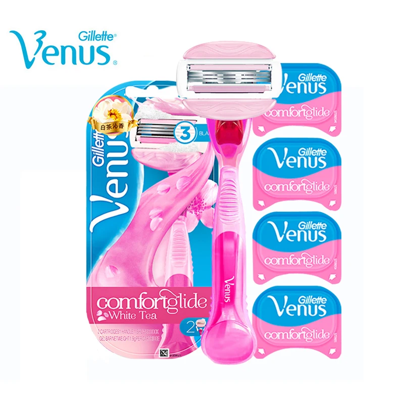 Original Gillette Venus Breeze Shaving Razors White Tea Razor Blades Women Shavor blades Refills for Girls Hair Removal |