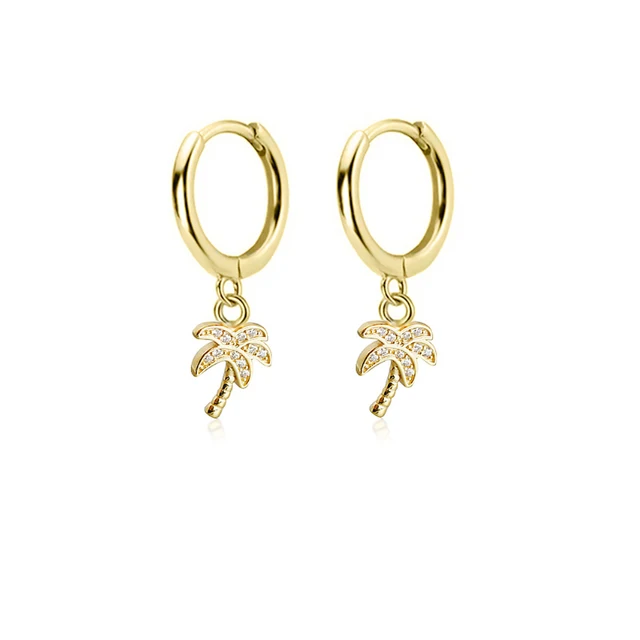 A Pair 925 Silve Gold Color Copper Colorful Rainbow Hoops Earring For Women Demon Eye Gift Smile Face Jewelry Crown Earrings W0032-Y