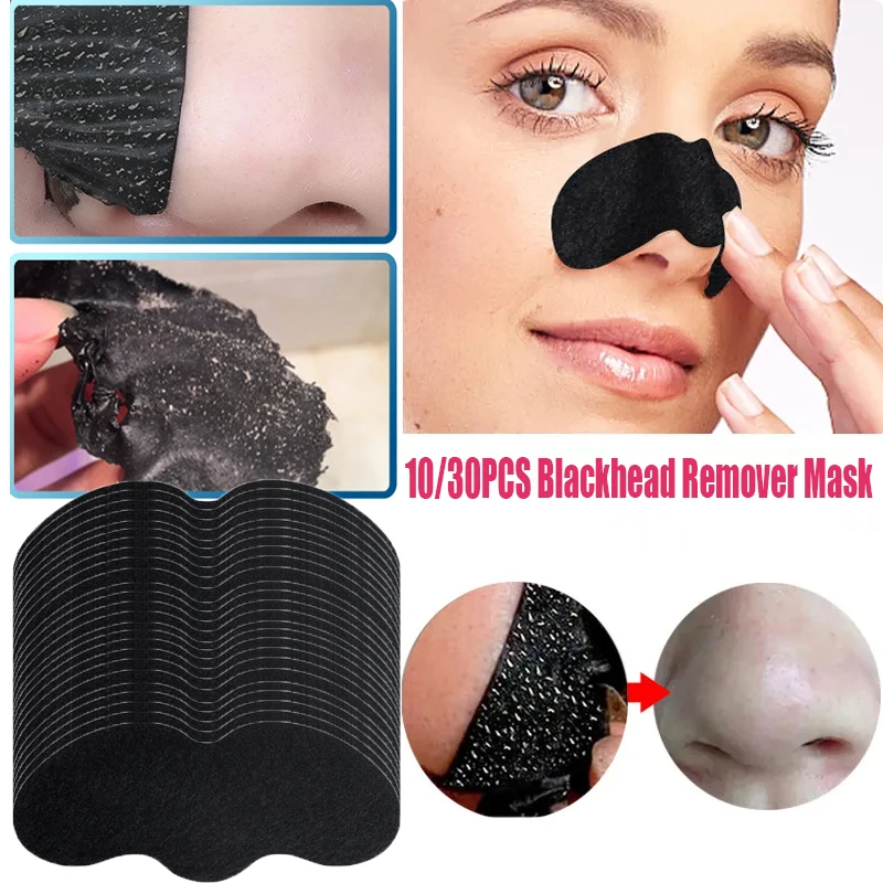 

10/30PCS Nose Blackhead Remover Mask Deep Cleansing Shrink Pore Acne Treatment Mask Skin Care Makeup Nose Black Dots Pore Strips