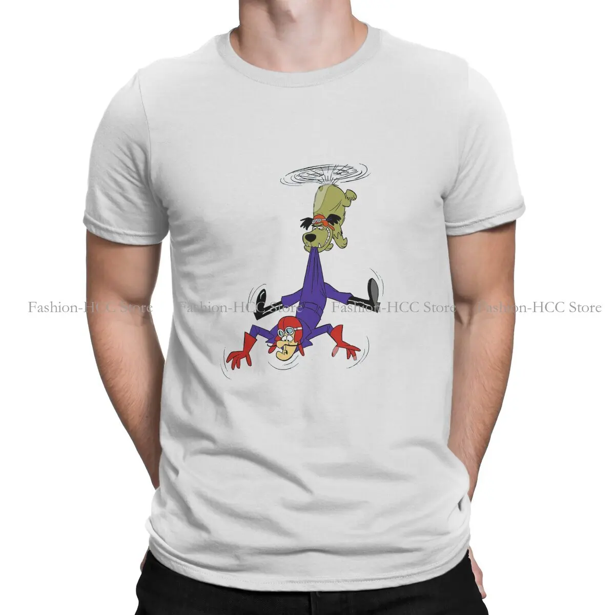 

WACKY RACEs TShirt for Men DASTARDLY MUTTLEY Photo HANNA BARBERA Studios Soft Casual Tee Polyester T Shirt Loose