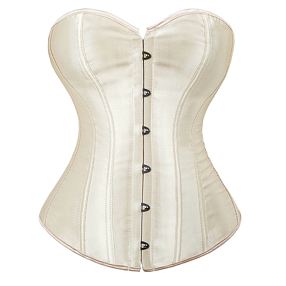 Sexy Corset Bustier Lace Up for Women Pink Victorian Corset Top Plus Size Vintage Satin Corset Overbust Black Blue Red Gold