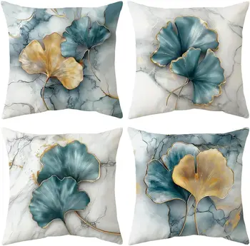4pcs Watercolor Floral Cushion Covers, Soft Pastel Flower Pillow Cases for Sofa Bedroom Living Room Home Decor 45x45cm 1