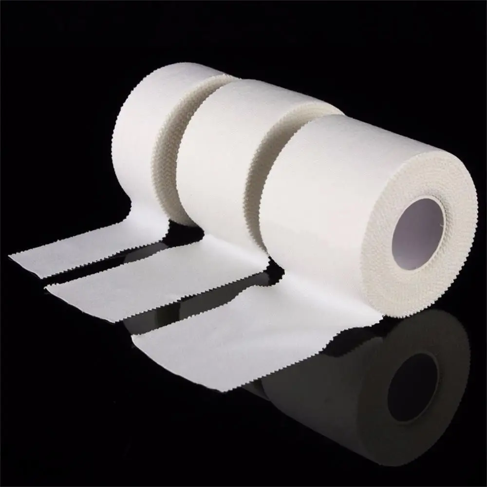 1PC Waterproof Cotton White Boxing Adhesive Tape Strain Injury Care Support Sport Binding Physio Muscle Elastic Bandage