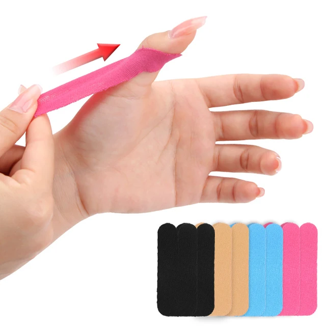 20pcs Elastic Kinesiology Tape Cotton Self-adhesive Muscle Patch/sticker Irregular Breathable Thumb Support Bandage