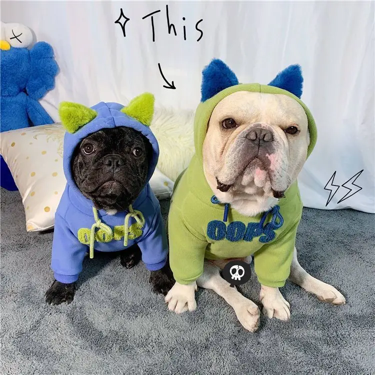 thumbnail image 1 of Ropa para perros Otoño e invierno Bichon Teddy Perros pequeños y medianos y gatos Más suéter cálido con capucha de terciopelo Sudadera con capucha Schnauzer, 1 of 4