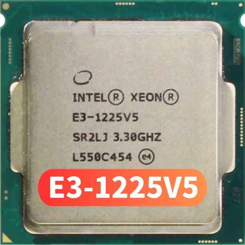 Usato Xeon E3-1225V5 Cpu 3.30Ghz 8M 80W Lga1151 E3-1225 V5 Quad-Core E3 1225 V5 Processore E3 1225 V5 Spedizione Gratuita