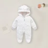 AYNIGIELL 0-12M Cartoon Newborn Bodysuit Warm RompersSoft Newborn Baby Clothes Flannel Autumn Winter Baby Boys Girls Jumpsuit 2
