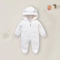AYNIGIELL 0-12M Cartoon Newborn Bodysuit Warm RompersSoft Newborn Baby Clothes Flannel Autumn Winter Baby Boys Girls Jumpsuit 2