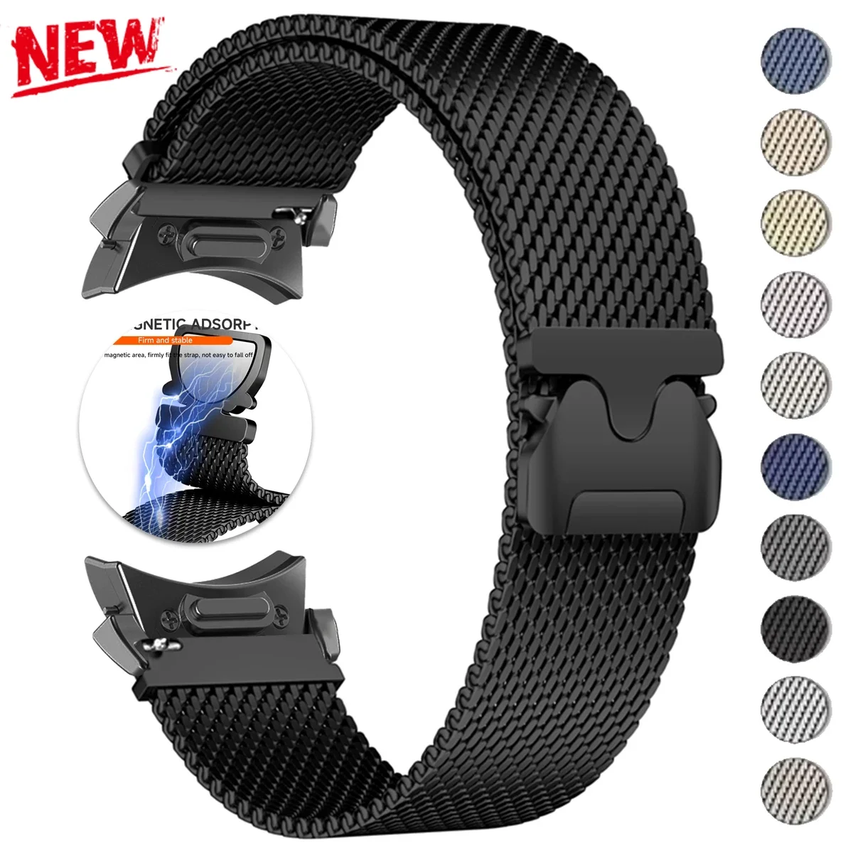 Stainless Steel Milanese Magnetic Bracelet Strap - No Gaps Design
