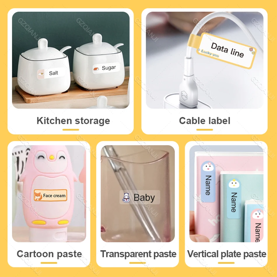 Niimbot Original D101 Thermal Label Printer Classic Mini Inkless D110 Bluetooth Wireless Thermal Label Maker Cable Jewelry Paper