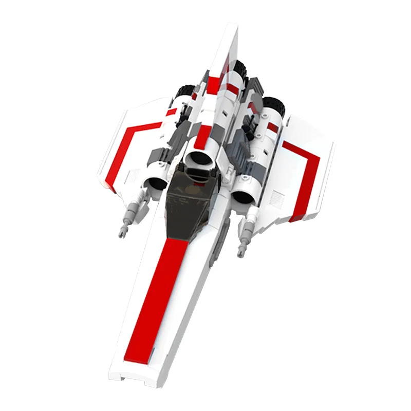 Строительные блоки MOC, авиационный замок, космический истребитель MKII, звезда в колониальном стиле, строительные блоки, Детская модель, коллекционный подарок «сделай сам»