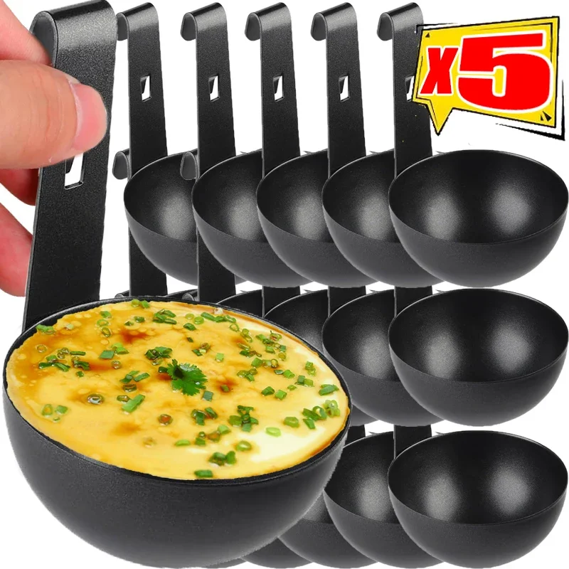 1/5PCS Stainless Steel Egg Poacher Nonstick Egg Bowl Boiling Heating Mold with Hook Kitchen Cooking Steaming Cookware Gadgets 1/5PCS Stainless Steel Egg Poacher Nonstick Egg Bowl Boiling Heating Mold with Hook Kitchen Cooking Steaming Cookware Gadgets